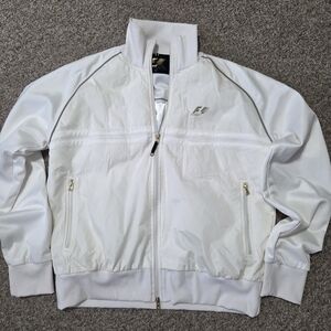 Formula 1 F1 Woman's Satin Jacket Track Jacket Zip Up Ivory XXL Licensed
